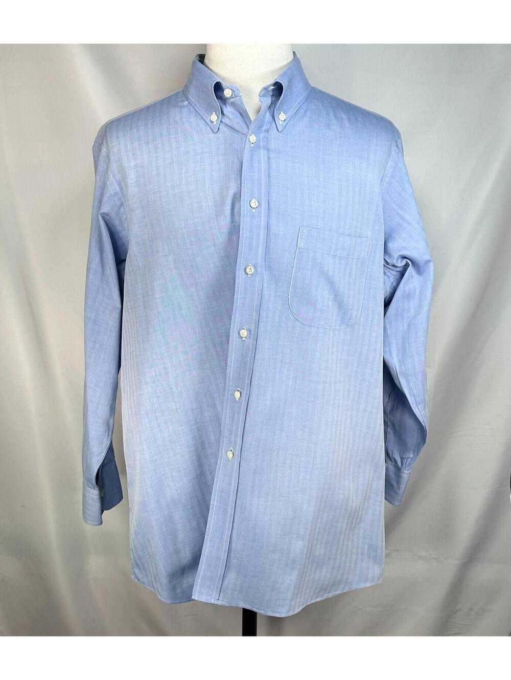 Tom James Executive Collection Solid Oxford Blue Mens XL